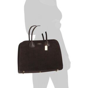 Moncrief London Robbie Chocolate Suede Satchel